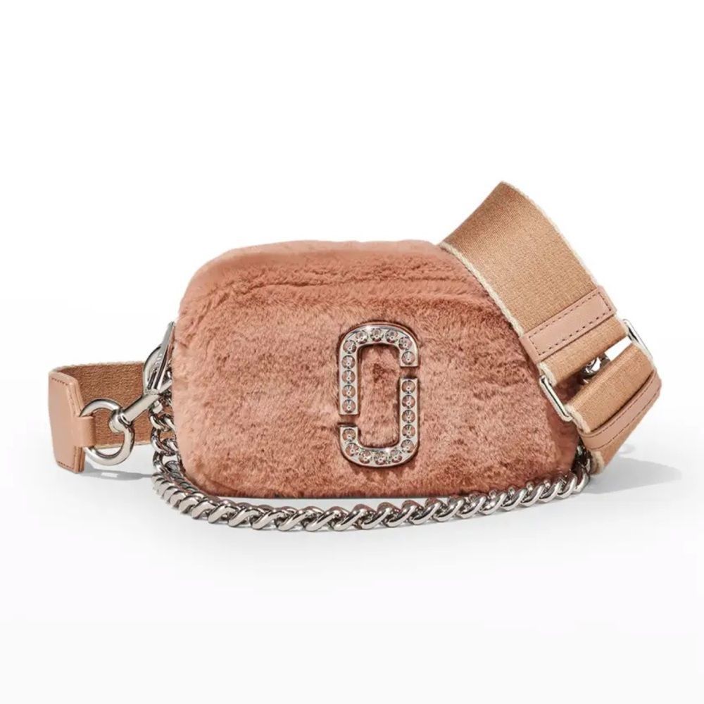 MARC JACOBS
Snapshot Faux Fur Crystal Crossbody Bag